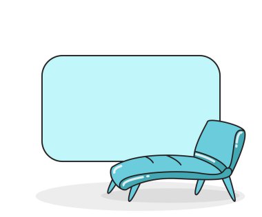 Yatak vektörü illüstrasyonlu boş not tahtası