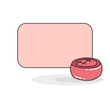 Dışkı vektörü resimlemesi olan boş not tahtası