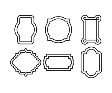 etiket satırı resimleme seti