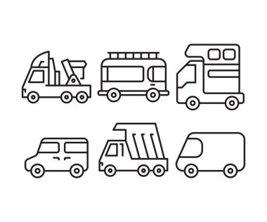 Araba simgeler vektör çizim ayarla