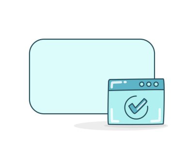 Web ile boş not tahtası ve işaret vektör illüstrasyonunu işaretle