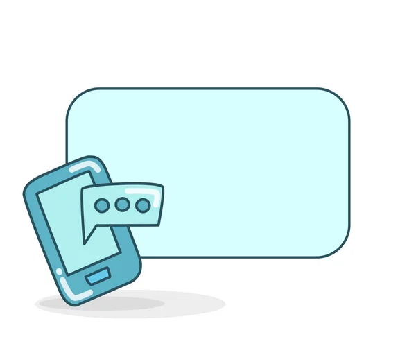 Blank Note Board Smartphone Message Icon Vector Illustration — Stock Vector