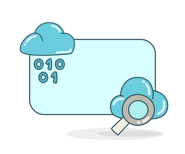 Blank Note Board Cloud Computing Icon Icon Illustration — стоковый вектор