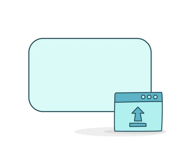 Blank Note Board Web Upload Icon Icon Illustration — стоковый вектор