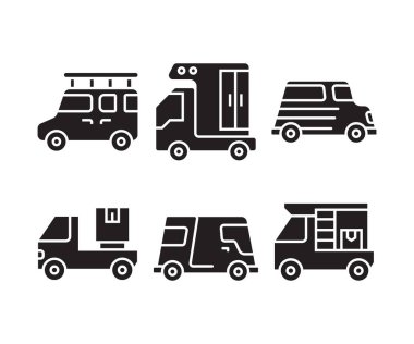 Araba simgeler vektör çizim ayarla