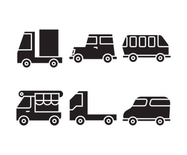 Araba simgeler vektör çizim ayarla