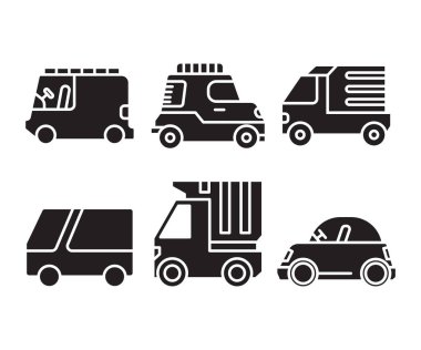 Araba simgeler vektör çizim ayarla