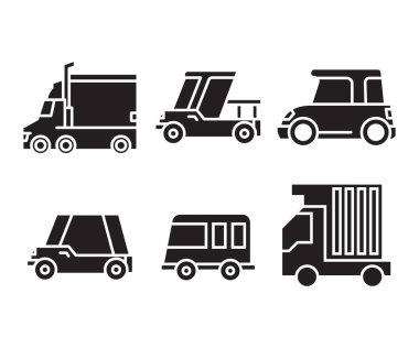 Araba simgeler vektör çizim ayarla