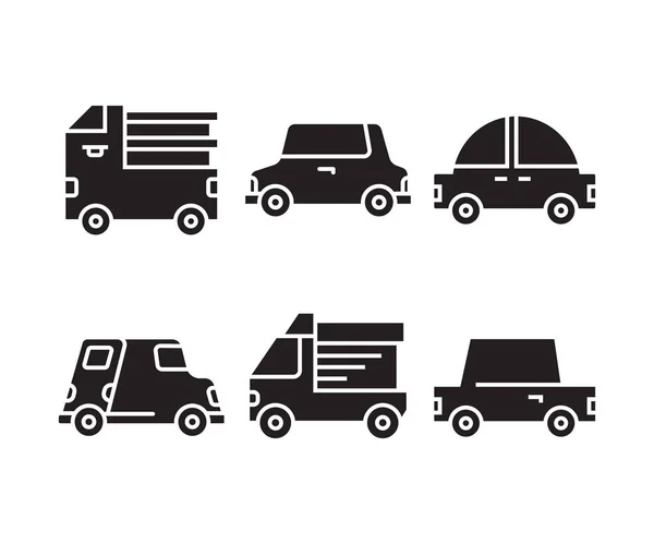 Auto Symbole Setzen Vektor Illustration — Stockvektor