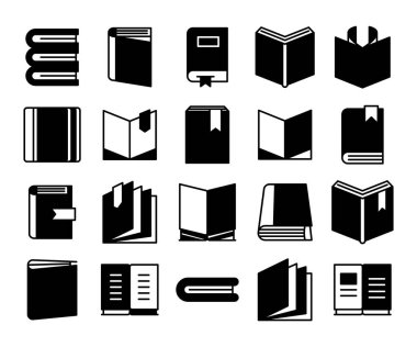 kitap simgeleri kabartma tasarım temasını ayarlar