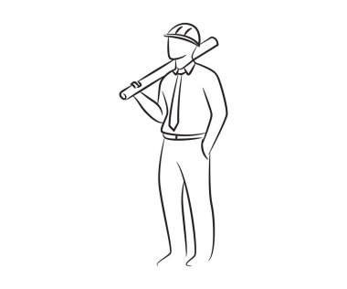 El çizimi ve taslak çizimi yürütme mühendisi çizimi