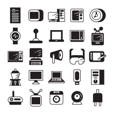 elektronik aygıt ve uygulama simgeleri ayarlandı