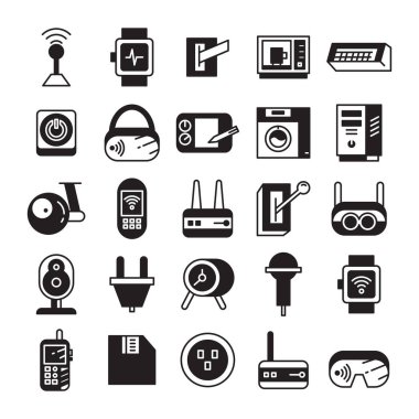 elektronik aygıt ve uygulama simgeleri ayarlandı