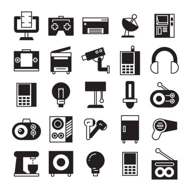 elektronik aygıt ve uygulama simgeleri ayarlandı