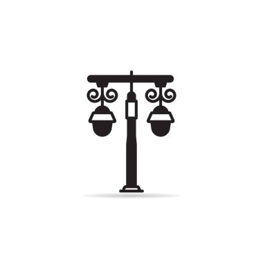 sokak ışık simge vektör çizim