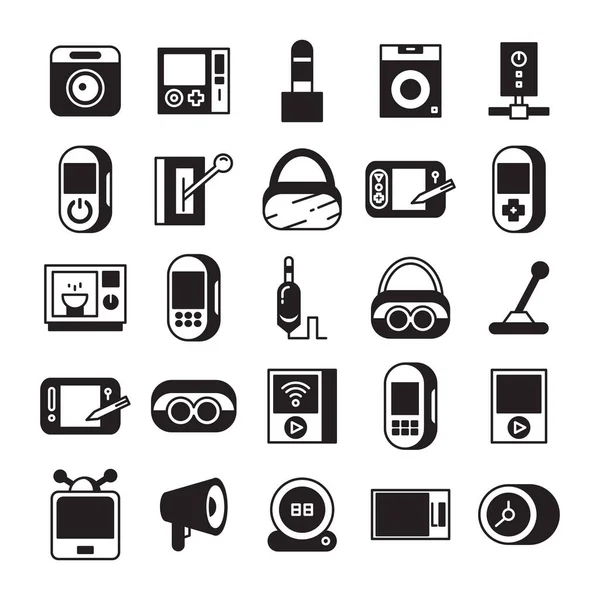Conjunto Iconos Dispositivos Aparatos Electrónicos — Vector de stock