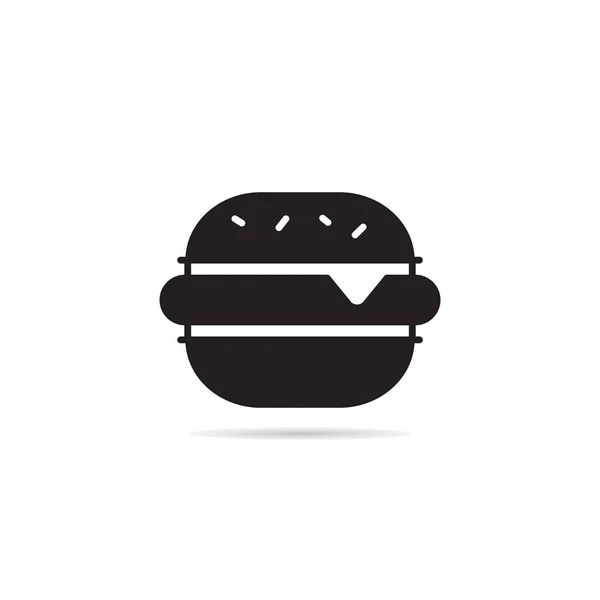 芝士汉堡菜单图标矢量插图 — 图库矢量图片