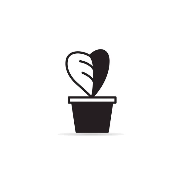 Plante Pot Icône Vectoriel Illustration — Image vectorielle