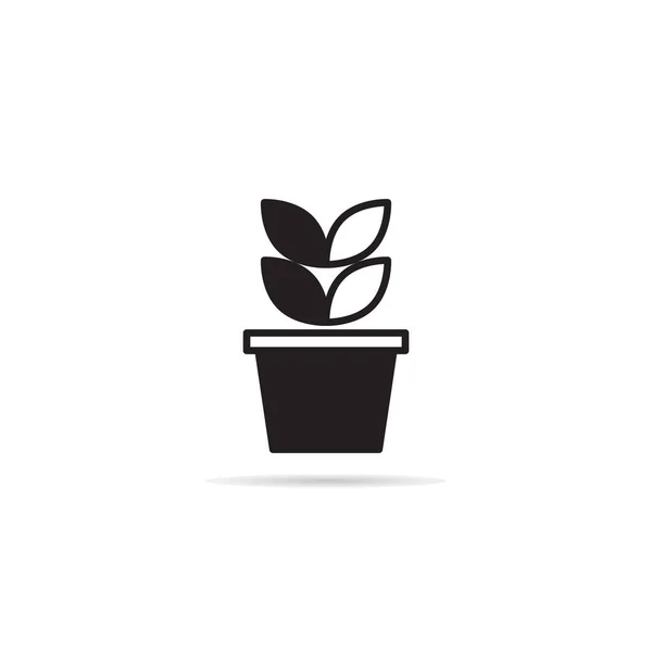Illustration Vectorielle Icônes Plante Intérieur Pot Plante — Image vectorielle