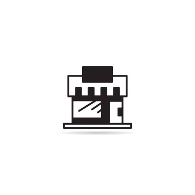 shop building icon vector vector illustration