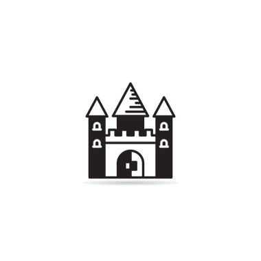 castle and fortress building icon vector illustration