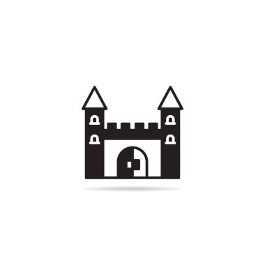 castle and fortress building icon vector illustration