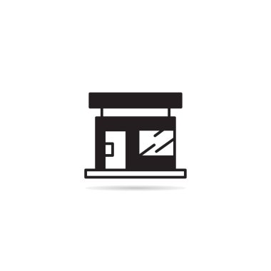 shop building icon vector vector illustration
