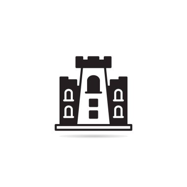 castle building icon vector illustration