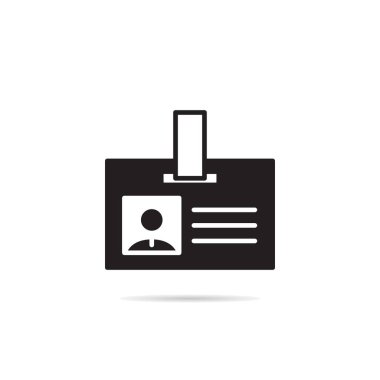 business card badge icon on white background vector illustration