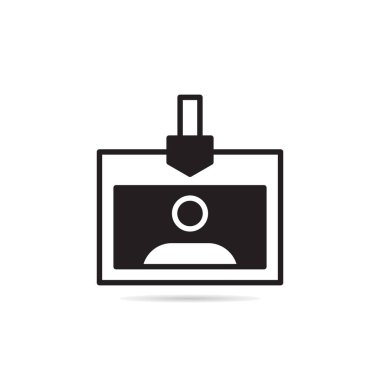 business card badge icon on white background vector illustration