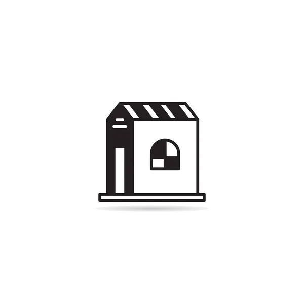 Huis Gebouw Pictogram Vectorillustratie — Stockvector