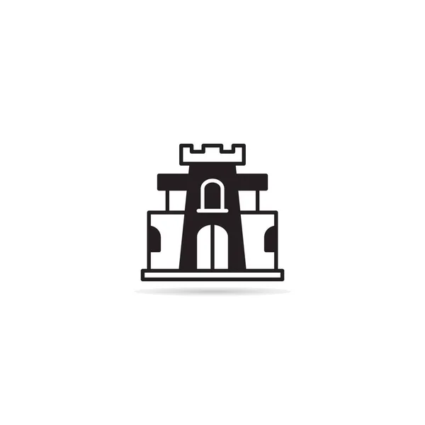 Castle Fort Icon Vector Illustration — Wektor stockowy