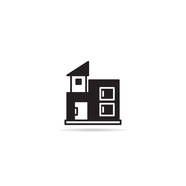 Haus Gebäude Symbol Vektor Illustration — Stockvektor