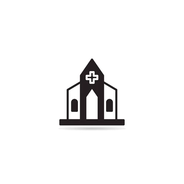 Iglesia Edificio Icono Vector Ilustración — Vector de stock
