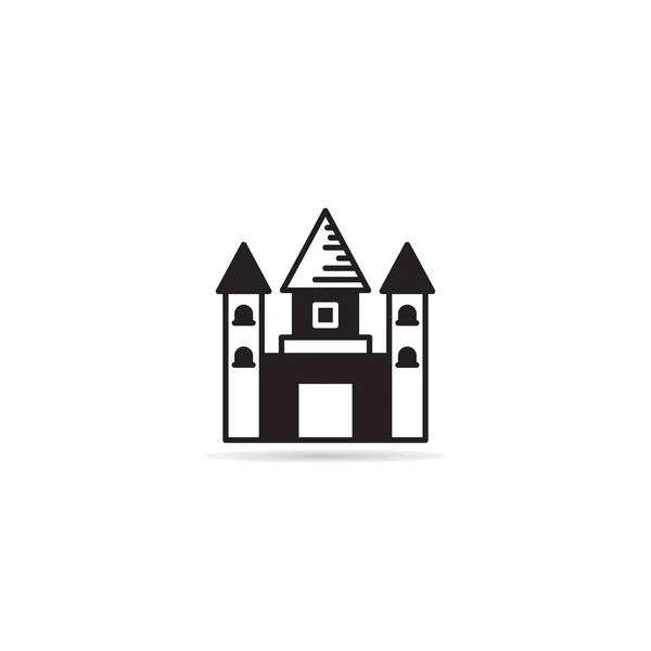 Castle Fort Icon Vector Illustration — Vettoriale Stock