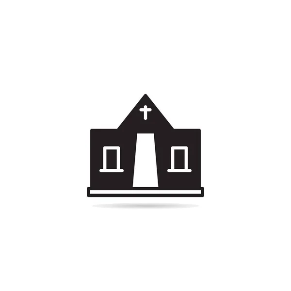 Církevní Budova Ikona Vektorový Obrázek — Stockový vektor