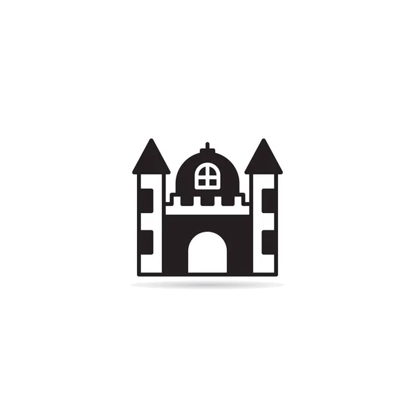 Castle Fort Icon Vector Illustration — Stock Vector