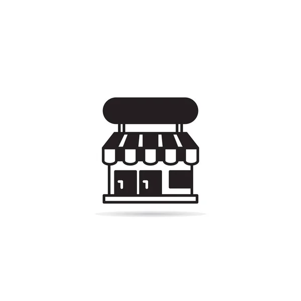 Shop Building Icon Vector Vector Illustration — Vetor de Stock