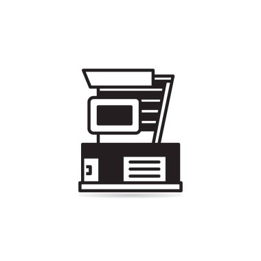 beyaz arkaplanda modern yapı simgesi