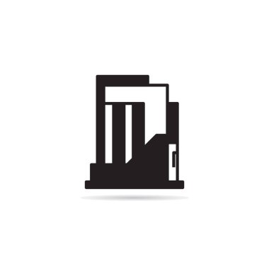 modern tasarım binası ve yapı simgesi illüstrasyonu