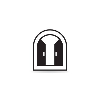 Kemer pencere simgesi vektör illüstrasyonu