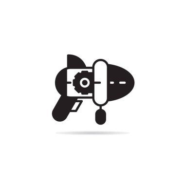 Uzay silah simge vektör çizim