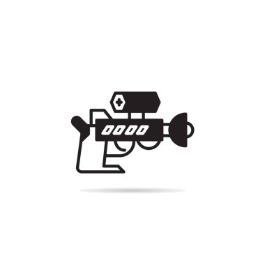 Uzay silah simge vektör çizim