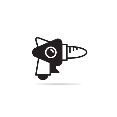 Uzay silah simge vektör çizim