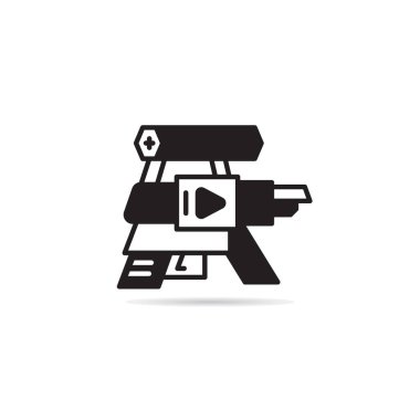 Uzay silah simge vektör çizim