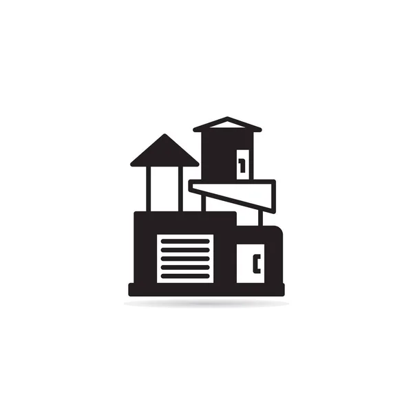 Modern Building House Icon Vector Illustration — Stock Vector