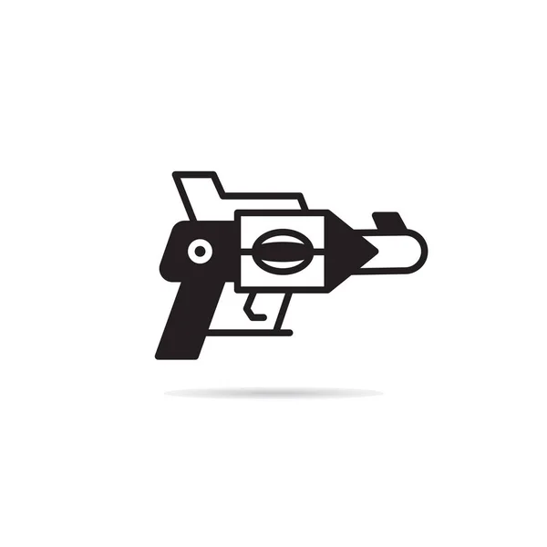 Illustrazione Vettoriale Icona Pistola Spaziale — Vettoriale Stock