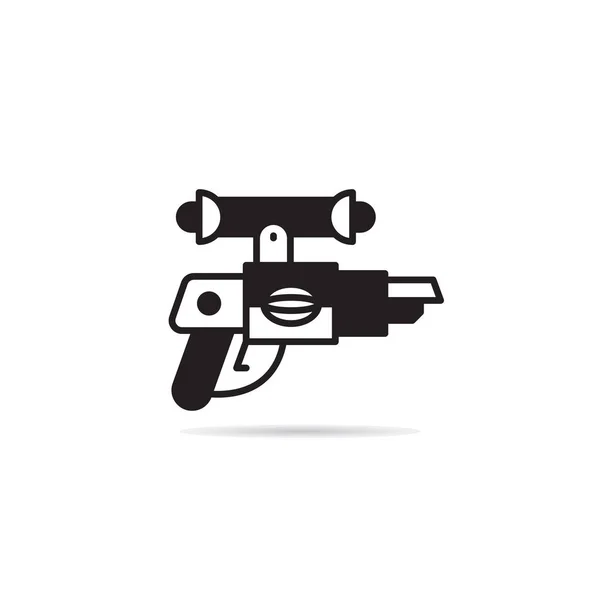 Espacio Pistola Icono Vector Ilustración — Vector de stock