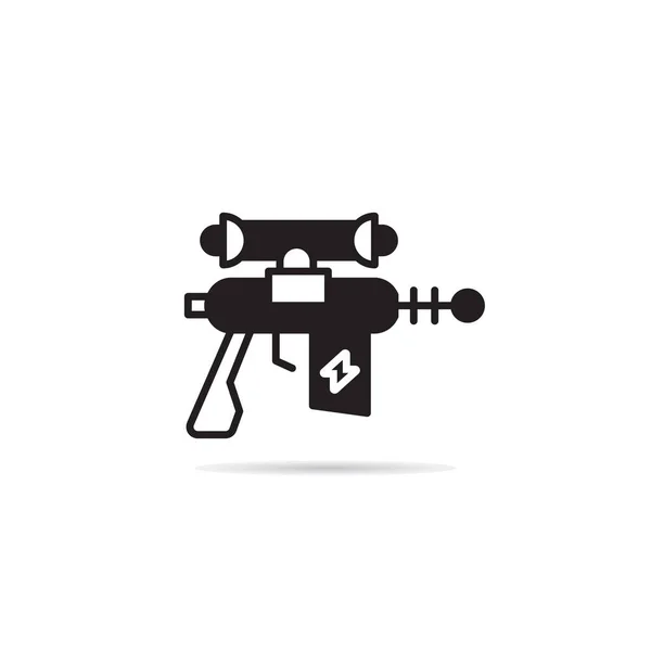 Ruimte Gun Pictogram Vectorillustratie — Stockvector