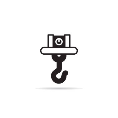vinç ve kanca ikon vektör illüstrasyonu